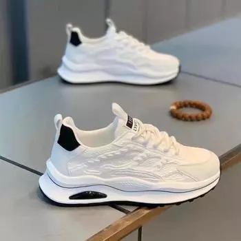 Мужская обувь 2024 года, лето, новые дышащие универсальные спортивные туфли на низкой платформе, модный тренд, повседневная обувь для мужчин, для папы 39