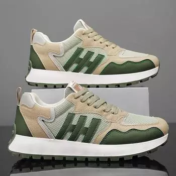 Мужская обувь 2024 года, новая мужская обувь в полоску в тон, летние кроссовки с дышащей сеткой и мягкой подошвой 39 чёрный