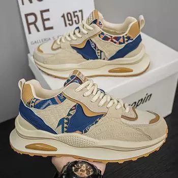 Мужская обувь 2024 года, новая осенняя обувь знаменитостей из Интернета, повседневная обувь, молодежная универсальная обувь бренда Tide с толстой подошвой, увеличивающая рост, обувь для папы 39