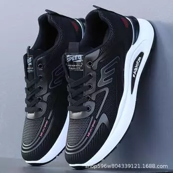 Мужская обувь 2024 года, новая осенняя водонепроницаемая кожаная спортивная повседневная обувь для бега, мужская универсальная мягкая подошва, дезодорант, приливная обувь 38