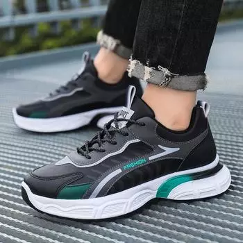 Мужская обувь 2024 года, новая весенняя дышащая сетчатая летающая плетеная сетчатая обувь для спорта и отдыха, для бега, мягкая подошва, универсальная трендовая модная обувь 39 серый