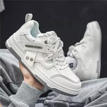 Мужская обувь 2024 года, новые летние дышащие кроссовки для отдыха и спорта, универсальные кроссовки для серфинга, бренд Tide, нишевый стиль Гонконга, усиленные белые кроссовки Tide 39