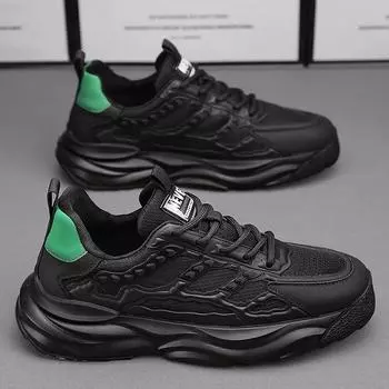 Мужская обувь 2024 года, новые летние дышащие сетчатые черные кроссовки для папы, для спорта и отдыха, на толстой подошве, для работы, страхования труда, для работы, прилива 39 бежевый