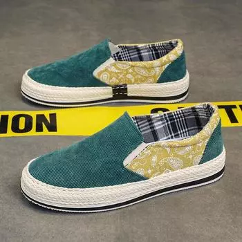 Мужская обувь 2024 года, новые летние дышащие повседневные туфли для рыбалки из старой пекинской ткани, мужская обувь для вождения из парусины Doudou, мужская обувь 39