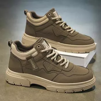 Мужская обувь 2024 года, осень, новая, кожаная, водонепроницаемая, износостойкая, рабочая, страховая обувь, обувь для отдыха на природе, ретро, инструментальная, спортивная, походная обувь 39