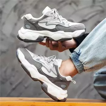 Мужская обувь 2024 года, осень, новый ретро-тренд, универсальная, дышащая, спортивная, повседневная, удобная, модная обувь 39