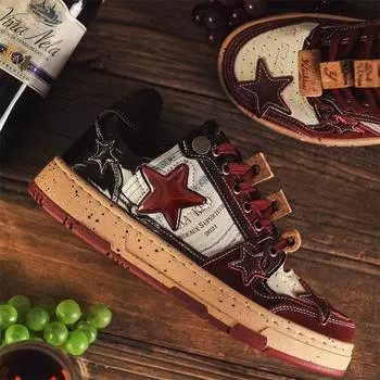 Мужская обувь 2024 года, осень-зима, новый студенческий тренд, универсальная повседневная обувь для скейтбординга, интернет-знаменитость, взрыв, нишевый дизайн, обувь Star Tide 37