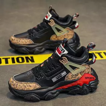 Мужская обувь 2024 года, осень-зима, новый национальный стиль, модная брендовая обувь для пап, для мужчин, подростков, учеников средней школы, высокие баскетбольные кроссовки 38