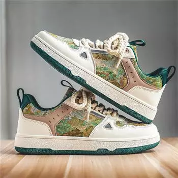 Мужская обувь 2024 года, повседневная обувь для сноуборда, узор Guochao, зимняя дышащая сетчатая обувь, мужская универсальная спортивная обувь Tide 39