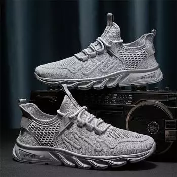 Мужская обувь 2024 года, повседневная спортивная обувь, легкая спортивная обувь, дышащая мужская бежевая обувь, мужские кроссовки для тренировок, мужские кроссовки для бега 39 бежевый