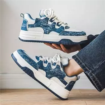 Мужская обувь 2024 года, весна и осень, новый нишевый дизайн, повседневная обувь в стиле ретро на толстой подошве, спортивная универсальная трендовая обувь для мужчин 39 чёрный