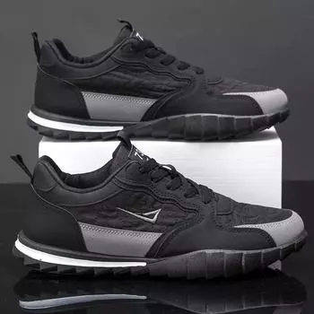 Мужская обувь 2024 года, весна и осень, новая удобная мужская трендовая универсальная спортивная обувь, модная однотонная легкая повседневная обувь для мужчин 39