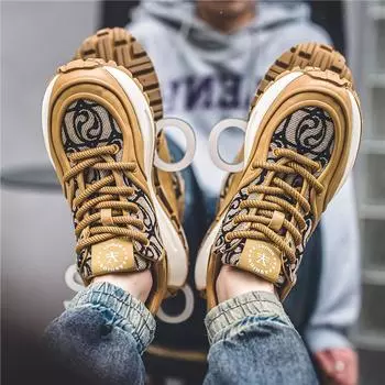 Мужская обувь 2024, весенние новые мужские повседневные кроссовки с принтом Totem High Value Tide 39