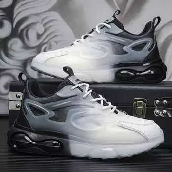 Мужская обувь 2025 года, летняя новая модная тенденция, износостойкая повседневная спортивная обувь на толстой подошве, универсальные кроссовки для бега для студентов, увеличивающие рост 39