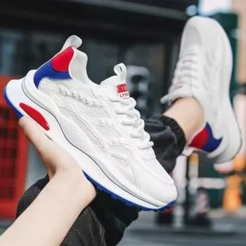 Мужская обувь 2025 года, летняя обувь с низким вырезом и толстой подошвой для спорта и отдыха, модный тренд, универсальная дышащая мужская обувь для папы 39 чёрный