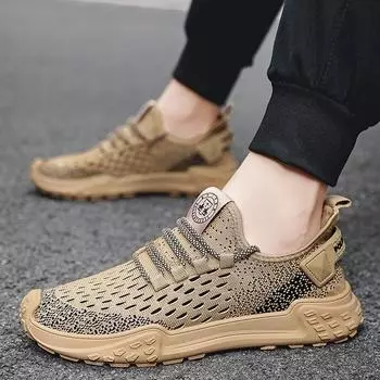 Мужская обувь 2025 года, лето, новые беговые легкие спортивные кроссовки для отдыха, универсальные сетчатые дышащие износостойкие мужские модные кроссовки 38