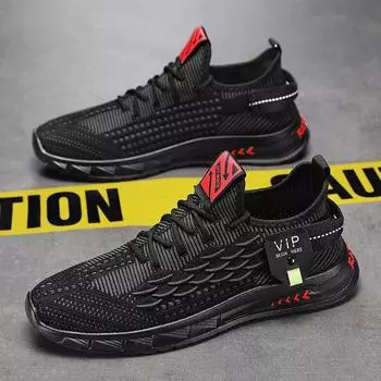 Мужская обувь 2025 года, лето, новые дышащие сетчатые нескользящие повседневные туфли, универсальные модные спортивные кроссовки для папы 39