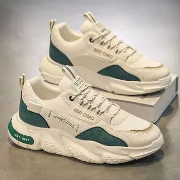 Мужская обувь 2025 года, лето, новые популярные сетчатые дышащие мужские спортивные и повседневные толстые подошвы для увеличения прилива бренда папы обувь 39