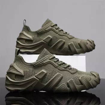 Мужская обувь 2025 года, новая весенняя обувь из тонкой сетки, дышащая, сетчатая обувь, мужские спортивные носки на платформе, модные туфли 39