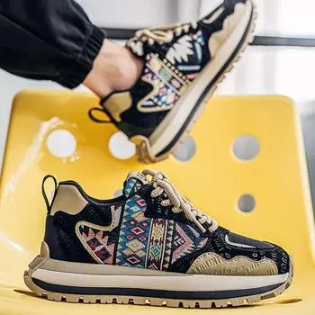 Мужская обувь 2025 года, новая весенняя универсальная повседневная спортивная обувь, увеличивающая рост, молодежная кожаная обувь на толстой подошве, модная обувь Forrest Gump dad 39