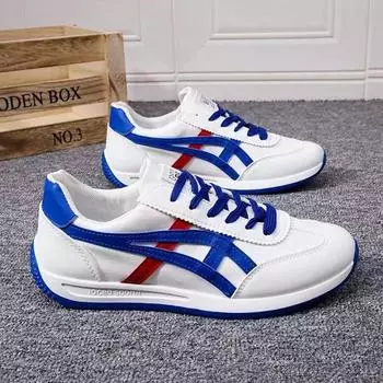 Мужская обувь 2025 года, новые белые туфли, модные дышащие низкие мужские туфли Forrest Gump, повседневные спортивные парусиновые туфли 39