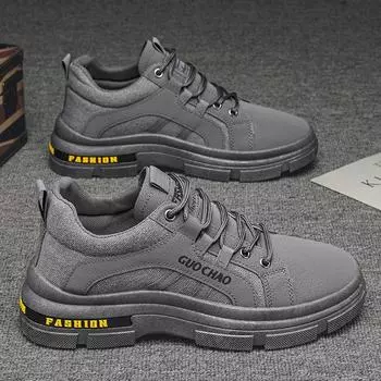 Мужская обувь 2025 года, новые ботинки Martin plus, студенческие туфли, летняя рабочая обувь на платформе, нескользящие и износостойкие, мужская обувь для страхования труда Tide 39