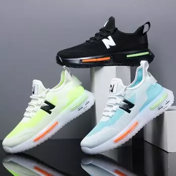 Мужская обувь 2025 года, новые дышащие сетчатые кроссовки, спортивная обувь, повседневная обувь, мужская модная сетчатая обувь для путешествий Tide, удобные кроссовки для бега 39 синий