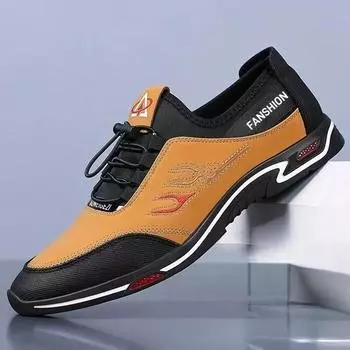 Мужская обувь 2025 года, новые мужские повседневные кожаные туфли, британские туфли Doudou с одной педалью, мужские туфли для папы, мягкая кожаная подошва, кожаные туфли 39