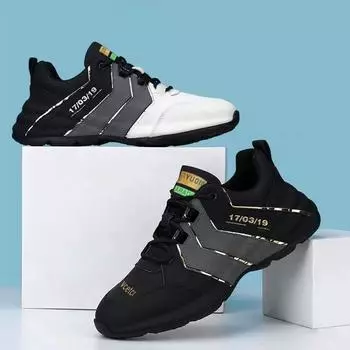 Мужская обувь 2025 года, новый тренд, повседневная модная спортивная обувь, удобная и универсальная, производитель мужской обуви для пап 39 чёрный