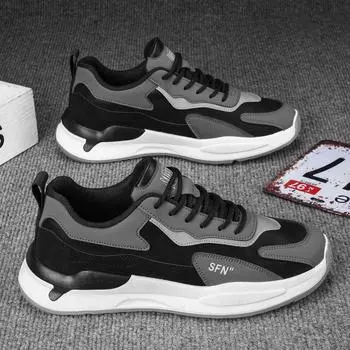 Мужская обувь 2025 года, осень-зима, новые модные туфли для пап, спортивная мягкая подошва, повседневная, низкая, теплая, модная обувь для бега 39