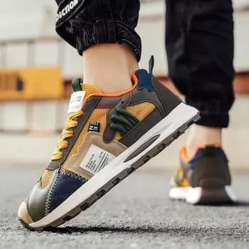 Мужская обувь 2025 года, популярная повседневная универсальная обувь Forrest Gump tide, молодежная спортивная обувь на платформе, дышащая обувь для папы 39