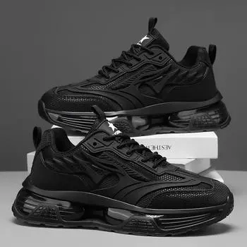 Мужская обувь 2025 года, весна и лето, новая молодежная спортивная и досуговая обувь, мужская беговая обувь с воздушной подушкой, амортизирующая, модная обувь 39 бежевый