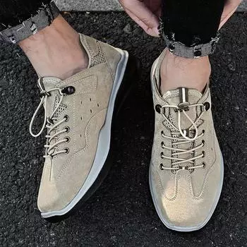 Мужская обувь 2025 года весна и осень новая мужская повседневная обувь модная трендовая обувь мужская обувь для отдыха на открытом воздухе обувь для вождения 38