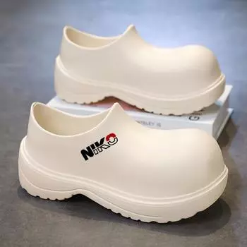 Мужская обувь 2025 года, весна и осень, новая специальная обувь для кухни, водонепроницаемая, нескользящая и маслостойкая, черная, рабочая, повседневная, модная обувь 36 чёрный