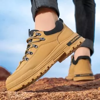 Мужская обувь 2025 года весна и осень новый тренд для альпинизма на открытом воздухе ботинки универсальные модные спортивные ботинки для бега ботинки Martin модная обувь 39 хаки