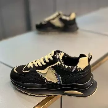 Мужская обувь 2025 года весна и осень новая мода универсальная тенденция спорт и отдых молодежная нескользящая нишевая износостойкая обувь для пап 39 бежевый