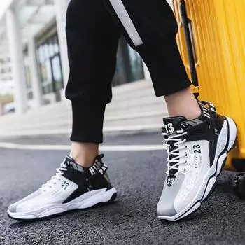 Мужская обувь 2025 года, весна и осень, новая спортивная обувь, мужская повседневная обувь, легкие кроссовки для студентов, кроссовки на платформе, модная обувь для пап 39