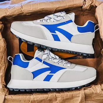 Мужская обувь 2025 года, весна, новая дышащая платформа, универсальная, удобная, вирусные тенденции, низкие туфли для пап, повседневная спортивная обувь 39