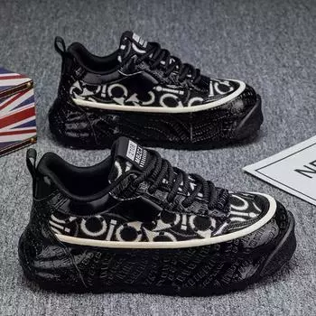 Мужская обувь 2025 года, весна, новая, с увеличенным дном, амортизирующая, нескользящая, модная, спортивная обувь, мужская, нишевая, повседневная обувь 39 бежевый