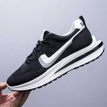 Мужская обувь 2025 года, весна, новые летающие плетеные мужские туфли, спортивная обувь, мужская корейская версия, дышащие мужские кроссовки для бега, сетчатая повседневная обувь 39