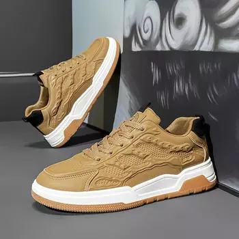 Мужская обувь 2025 новый тренд цвет зимней пшеницы универсальная повседневная обувь для скейтборда мужская нишевый дизайн спортивная трендовая обувь 38
