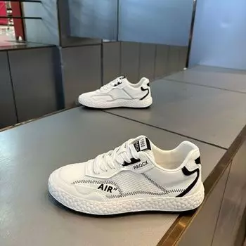 Мужская обувь 2025 весна мужские новые сетчатые ультралегкие белые туфли дышащие модные пары спортивные сломанные размеры 39 белый