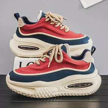 Мужская обувь 2025 весна новый тренд мужская спортивная обувь для отдыха бег повышение папы обувь кроссовки 39