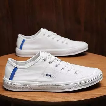 Мужская обувь Annual Ice Silk Белые туфли на плоской подошве Белые туфли Холщовые повседневные весенние трендовые легкие спортивные трендовые туфли 39 белый