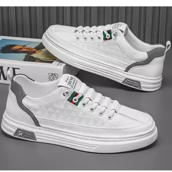 Мужская обувь, Белая обувь, Кроссовки на плоской подошве, Мужские лоферы, Мужская модная повседневная обувь