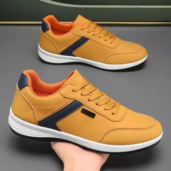 Мужская обувь больших размеров 2025 года, повседневные кроссовки, кроссовки для скейтбординга, мягкая подошва, нескользящая, водонепроницаемая, повседневная спортивная обувь 39 синий