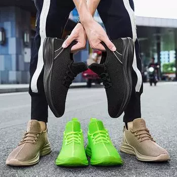 Мужская обувь больших размеров, летняя мода, сетчатые дышащие мужские кроссовки, легкие кроссовки для бега на открытом воздухе, ленивые кроссовки 40 коричневый