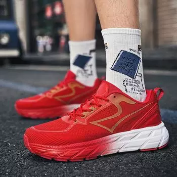 Мужская обувь больших размеров на лето и осень, модная повседневная обувь, спортивная обувь для активного отдыха, удобная дышащая обувь для папы 36