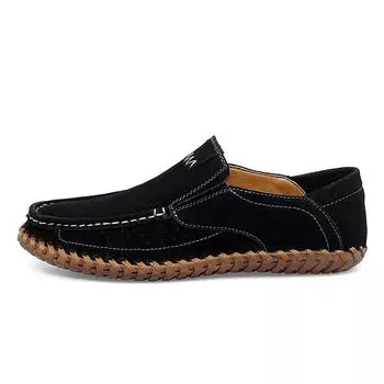 Мужская обувь больших размеров ручной работы, повседневная кожаная обувь, модная обувь для активного отдыха, повседневная обувь, деловая рабочая обувь 38