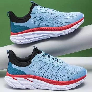 Мужская обувь больших размеров, спортивная обувь, сетчатая дышащая повседневная дорожная обувь, легкая мягкая подошва, кроссовки для бега 39 небесно-голубой